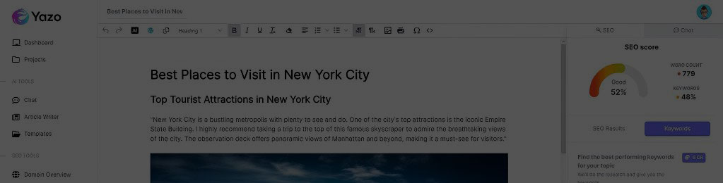 Découvrez yazo l'assistant ia de rédaction seo